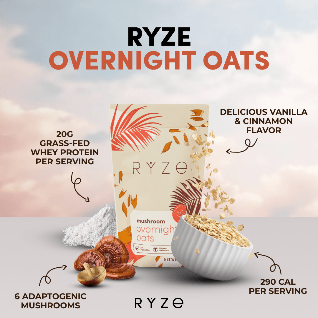 RYZE Mushroom Overnight Oats Pack (14 Servings)