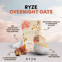 RYZE Mushroom Overnight Oats Pack (14 Servings)